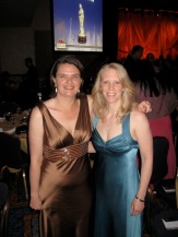 Rachel Grant and me on awards night in NYC.